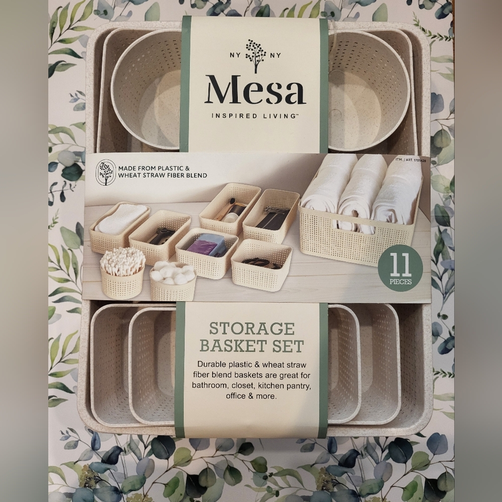 Mesa Storage Basket Set - Cream